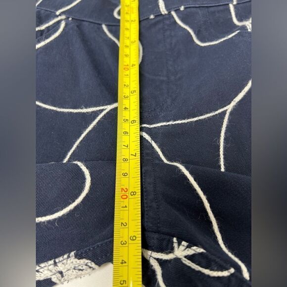 HUE Navy Blue Pants with Pattern Embroidered Size S - Picture 10 of 13